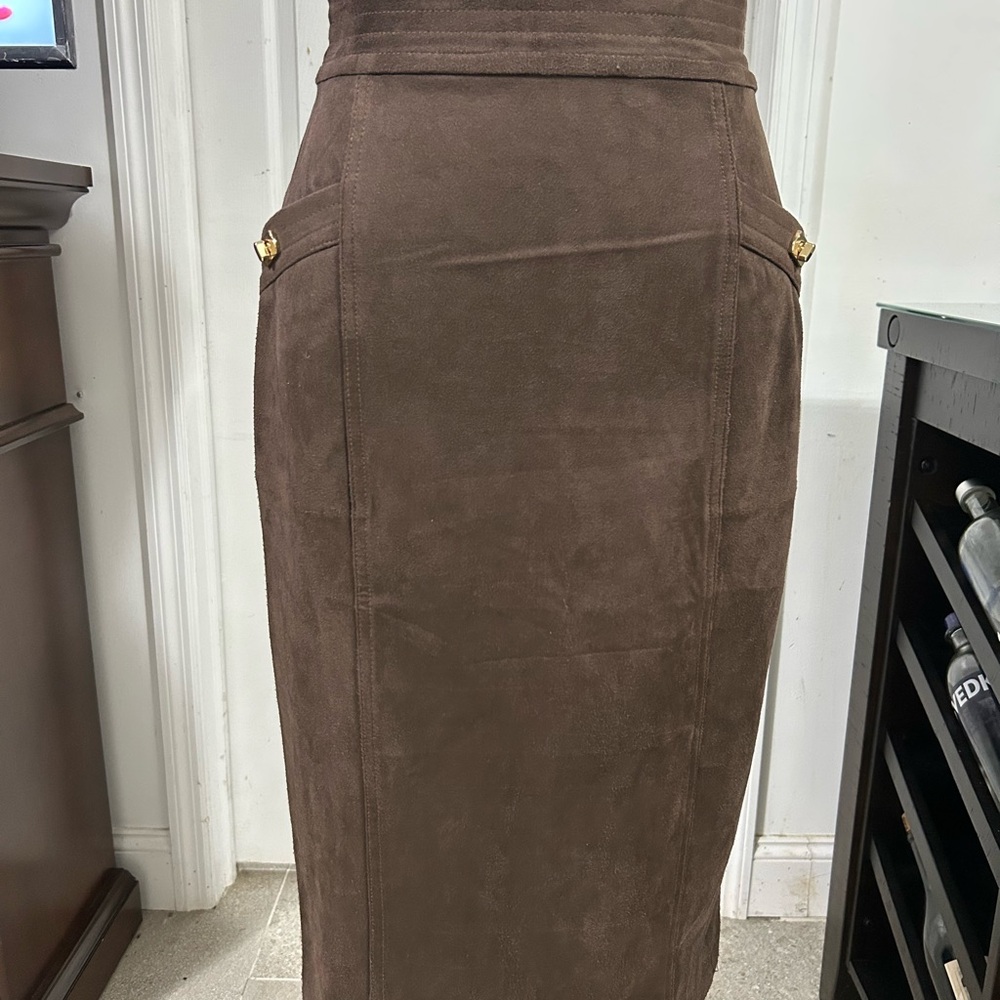 Brown Midi Skirt